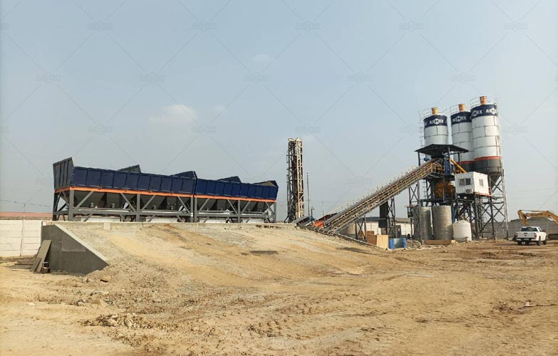 AJ90 Stationary Concrete Plant Installed in Ecuador